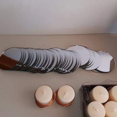 50 + Juvale craft mirrors with votive candles