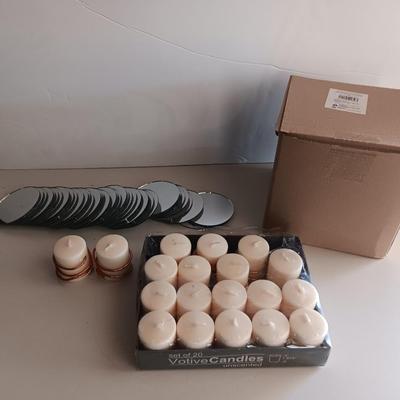50 + Juvale craft mirrors with votive candles
