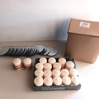 50 + Juvale craft mirrors with votive candles