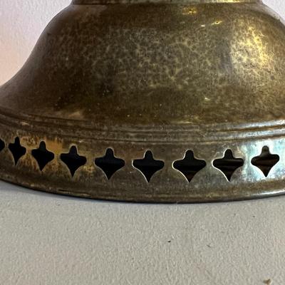 2 Antique Oil Lamps - Brass, Cut Glass