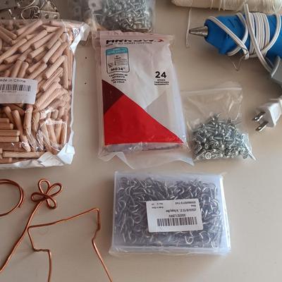 Large assortment of crafting items - with glue gun and glue sticks