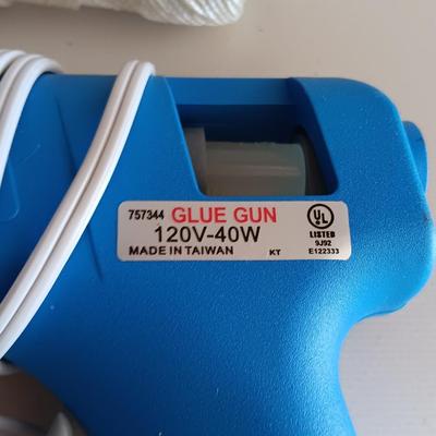 Large assortment of crafting items - with glue gun and glue sticks