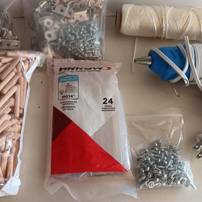Large assortment of crafting items - with glue gun and glue sticks