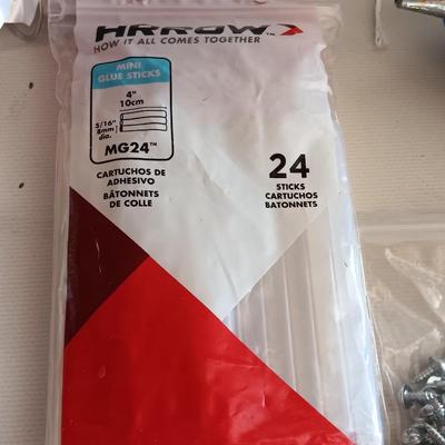 Large assortment of crafting items - with glue gun and glue sticks