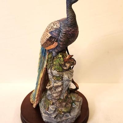 Lot #37 Andrea large porcelain Peacock on stand - a desirable piece