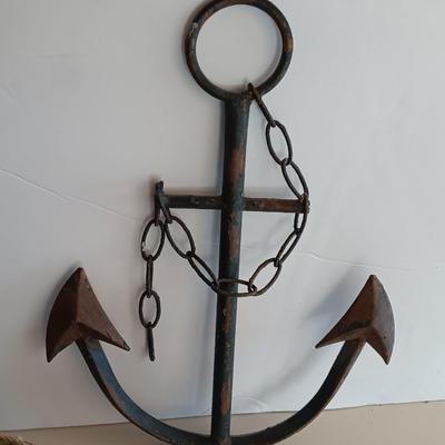 Glass fishing floats and metal anchor art - beach home decor - or for our Colorado wanna beach!