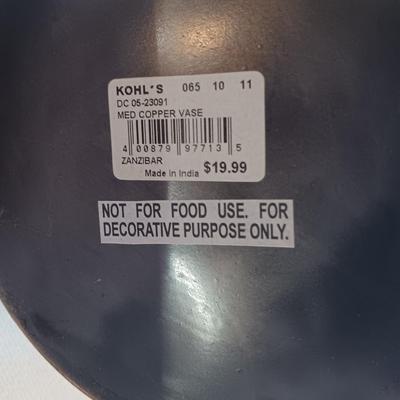 Metal medium copper case with Iron Rustic Ornate Candelabra 5 Tier centerpiece