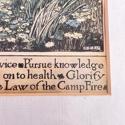 2 Antique Vintage Framed Art