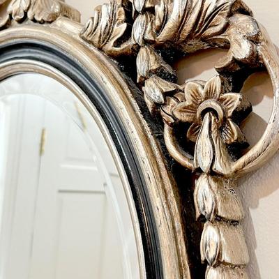 AFD HOME ~Adams Silvery Gold Oval Beveled Mirror