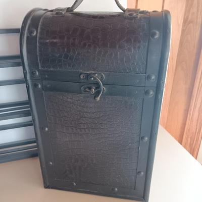 Bathroom Decor - Kleenex box - toilet paper organizer trunk and a wall small shelf