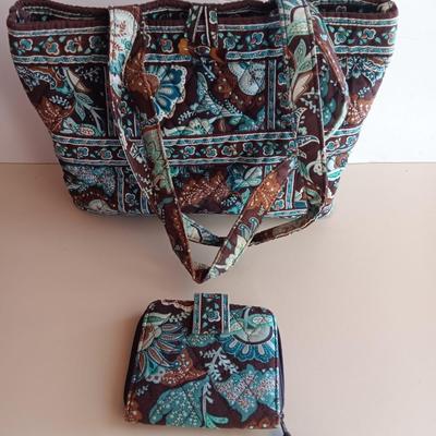 New - Vintage Vera Bradley fabric purse with matching wallet
