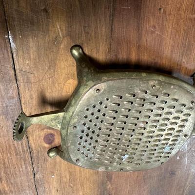 Vintage 40"s Brass turtle grater Tortoise