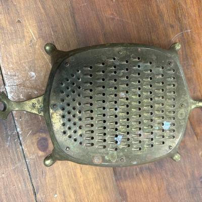 Vintage 40"s Brass turtle grater Tortoise