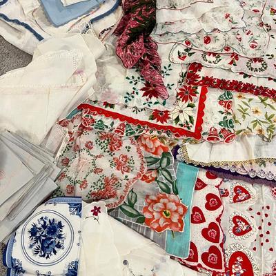 Large Lot Vintage Hankies