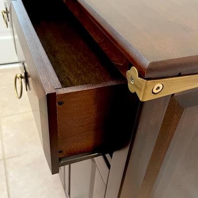 Solid Wood Accent Cabinet ~ With Brushed Gold Accents