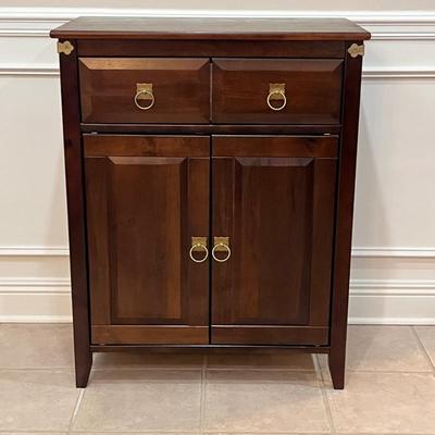 Solid Wood Accent Cabinet ~ With Brushed Gold Accents