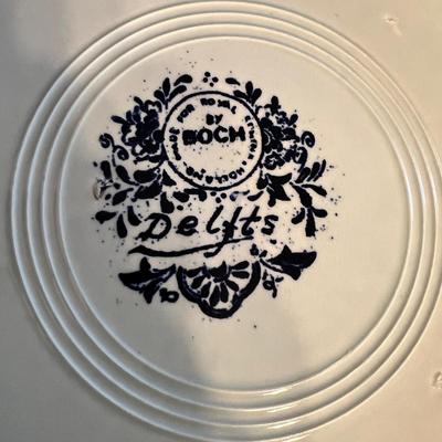 2 Large Vintage Plates - Delft, Wedgewood