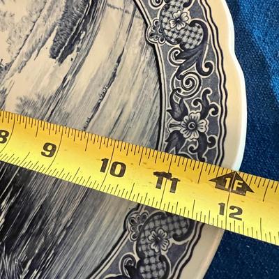 2 Large Vintage Plates - Delft, Wedgewood