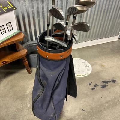 Golf bag and clubs