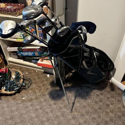 Golf bag and clubs