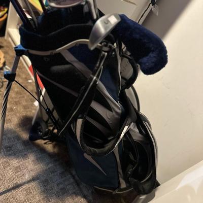 Golf bag and clubs