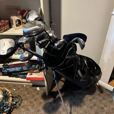 Golf bag and clubs