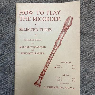 Johannes Alder recorder and how to play book