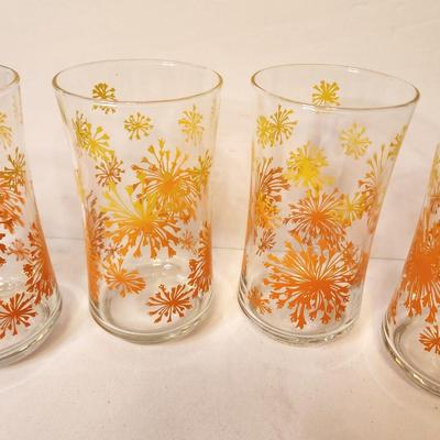 Lot #47 Set of 6 Mid Century 1960's Drinking Glasses