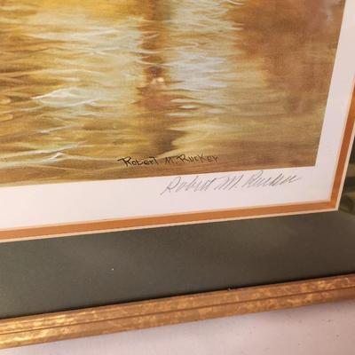 Lot #52 Swamp/Pelican print by Listed Artist Robert Rucker - signed