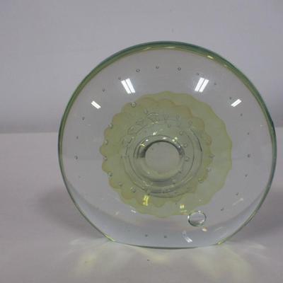 Art Glass Circular Paperweight