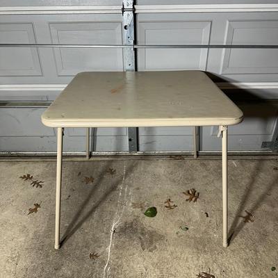 LOT 34G: Vintage Costco Folding Table w/ Chairs