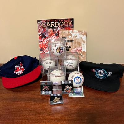 LOT 89X: Sports Memorabilia - Vintage Hats, Signed Balls from Tug McGraw, Steve Carlton and More