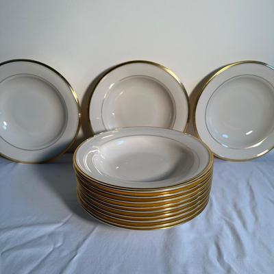LOT 136D: Vintage Lenox Golden Rim Tableware Set