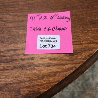 Solid Wood Table w 6 Chairs 41