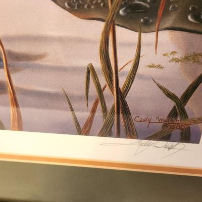 Lot #60 Framed Signed/Limited Duck Print by Listed Artist Cody Walsh