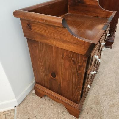 Solid Wood 3 Drawer End Table 24x17x27
