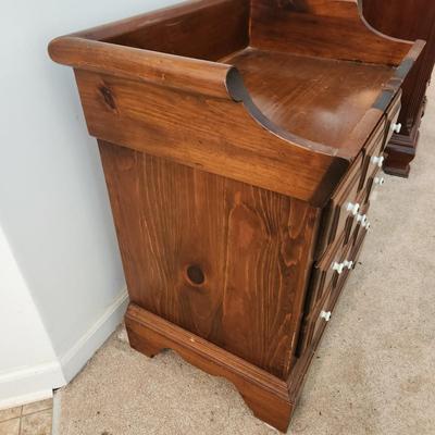 Solid Wood 3 Drawer End Table 24x17x27