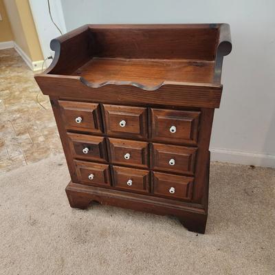 Solid Wood 3 Drawer End Table 24x17x27