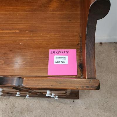 Solid Wood 3 Drawer End Table 24x17x27