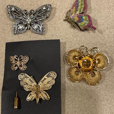Butterfly brooches
