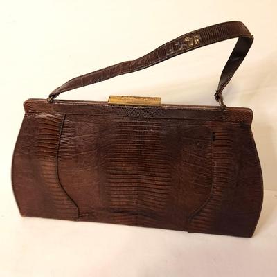 Lot #61 Wonderful Vintage Alligator Purse - great condition