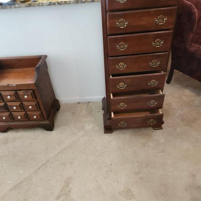 7 Drawer Solid Wood Lingerie Bachelors Chest Jamestown Sterling 24x18x53