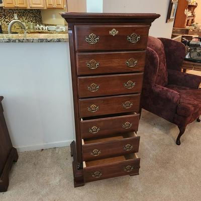 7 Drawer Solid Wood Lingerie Bachelors Chest Jamestown Sterling 24x18x53