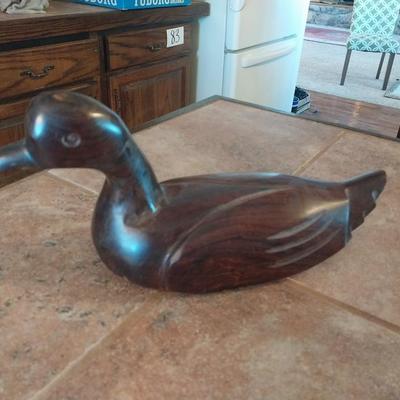 HAND CARVED WALNUT? DUCK AND A WHALE