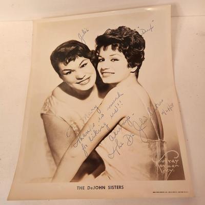 Lot #69 Vintage Autographed Photo of the DeJohn Sisters - 1950's singers