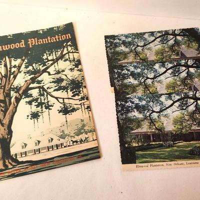 Lot #72 Vintage Elmwood Plantation Menu & Postcards