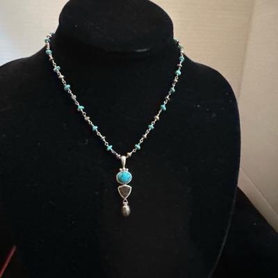 Lot 1058 turquoise 925 necklace