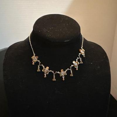Lot 943 3 silver tone necklaces