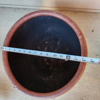 3 Heavy Decorative Planter Pottery 14" 12" 8"