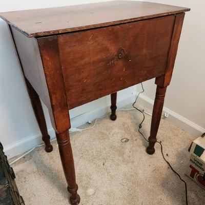 Antique 2 Drawer Side Table